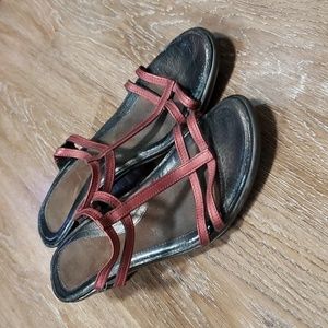 (EU42) NAOT Strappy Heeled Sandals Bohemian Comfort Vacation Coastal Beach